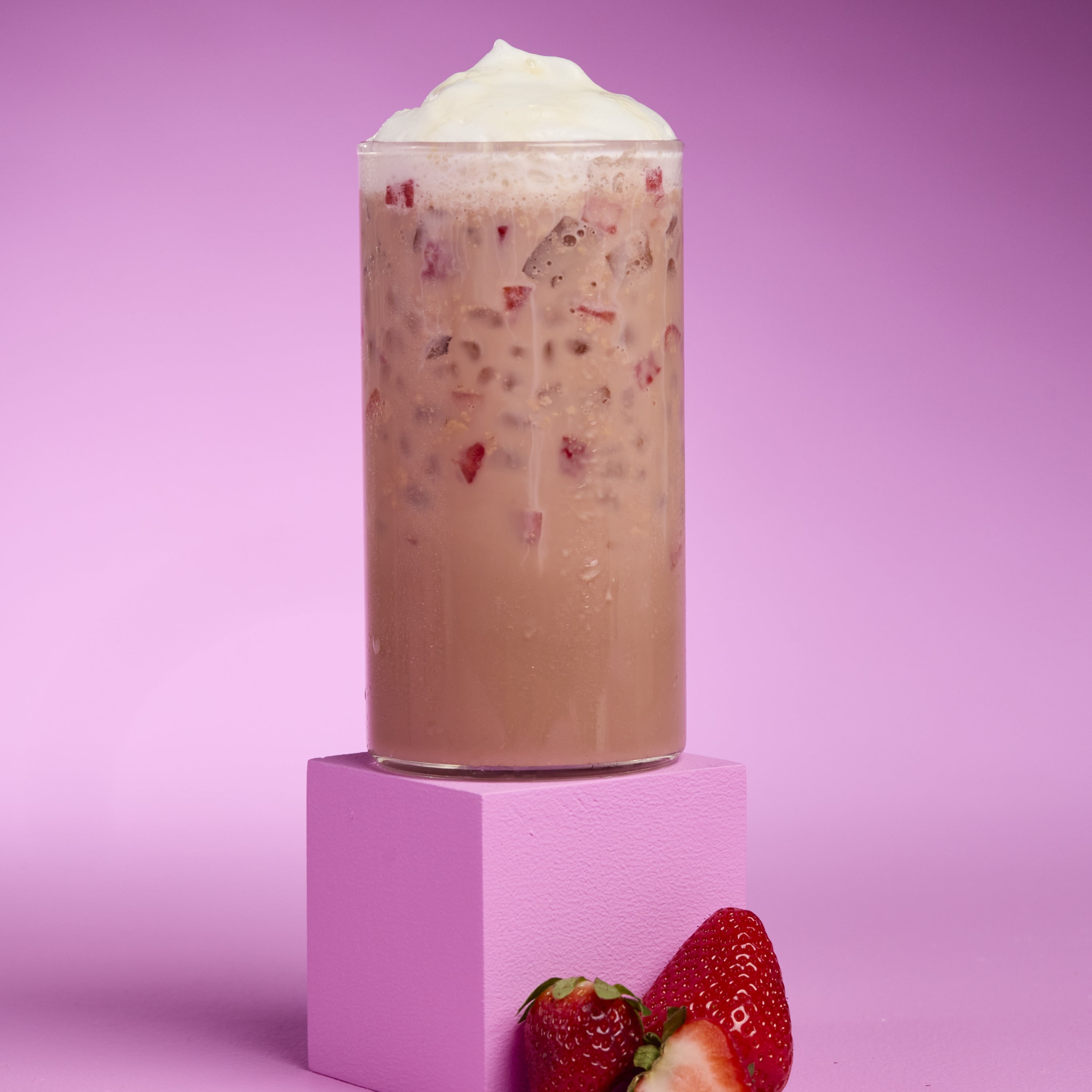 Iced Strawberry Cream Pie Shaken Latte