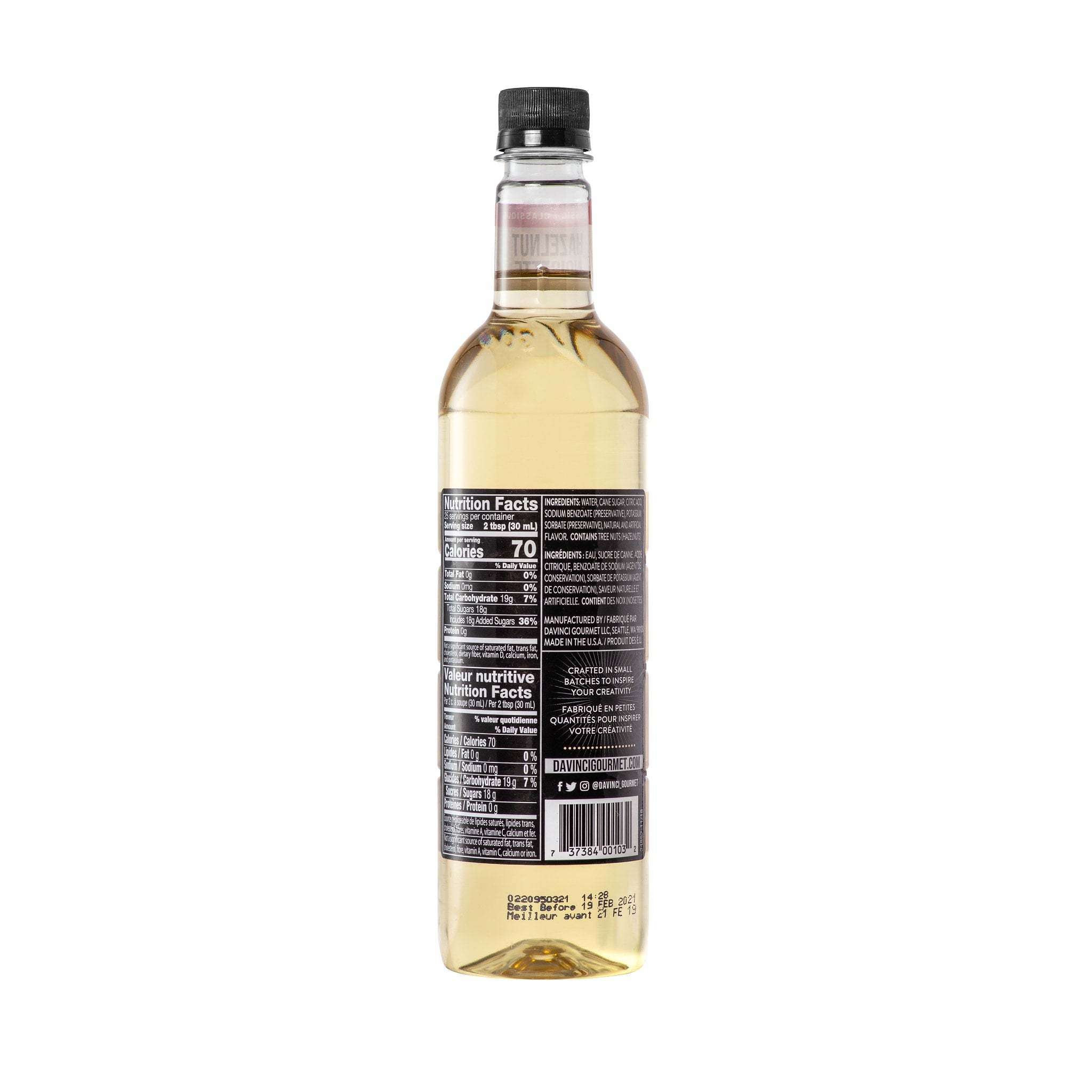 DaVinci Gourmet Classic Original Hazelnut Syrup