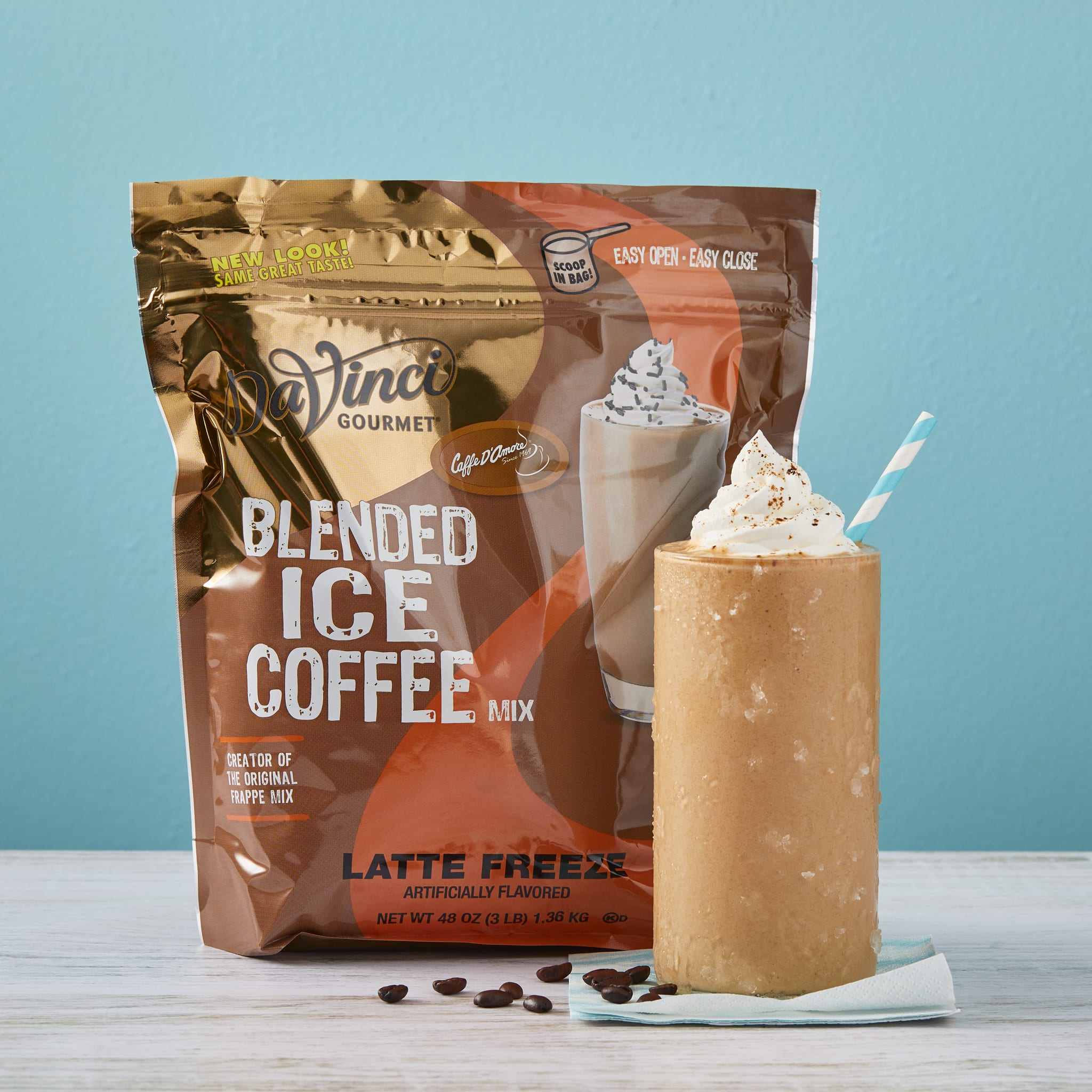 ラテ DaVinci Gourmet Latte Freeze Blended Iced Coffee Mix