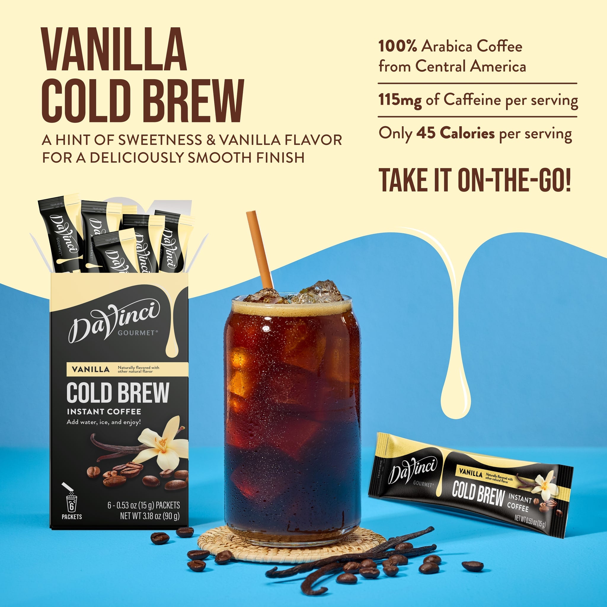 DaVinci Gourmet Vanilla Cold Brew Stick Pack
