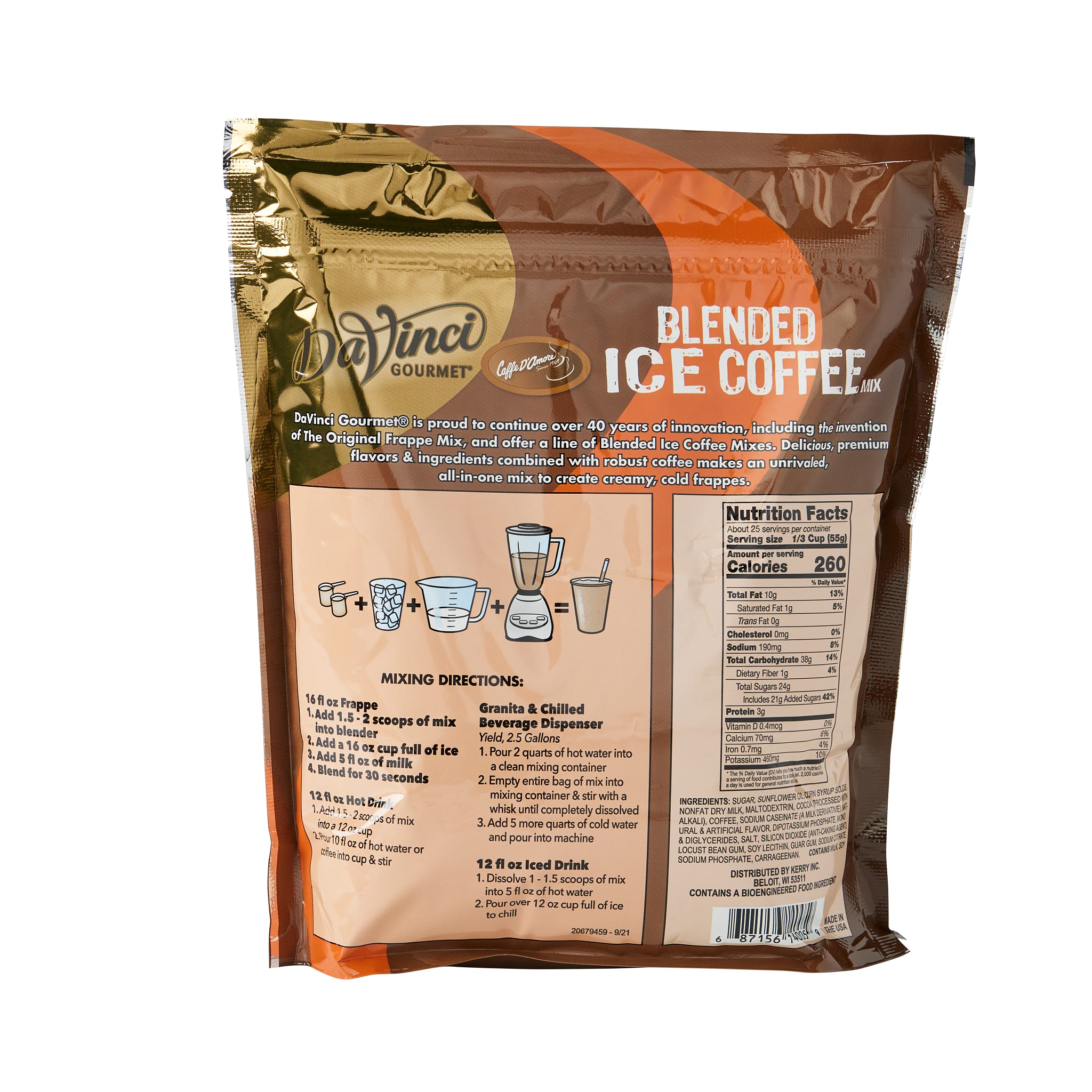 DaVinci Gourmet Mocha Blended Iced Coffee Mix