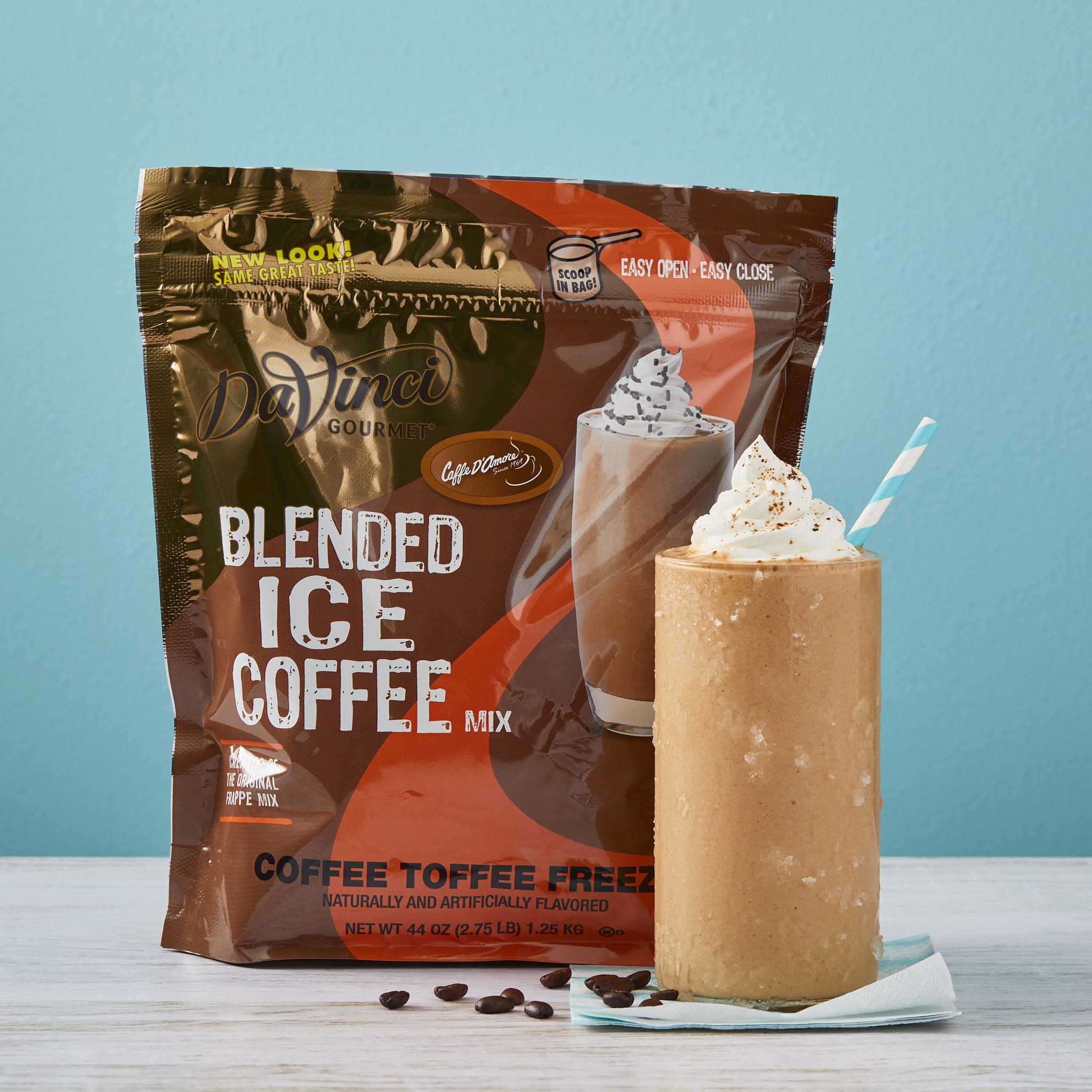 DaVinci Gourmet Coffee Toffee Freeze Blended Iced Coffee Mix