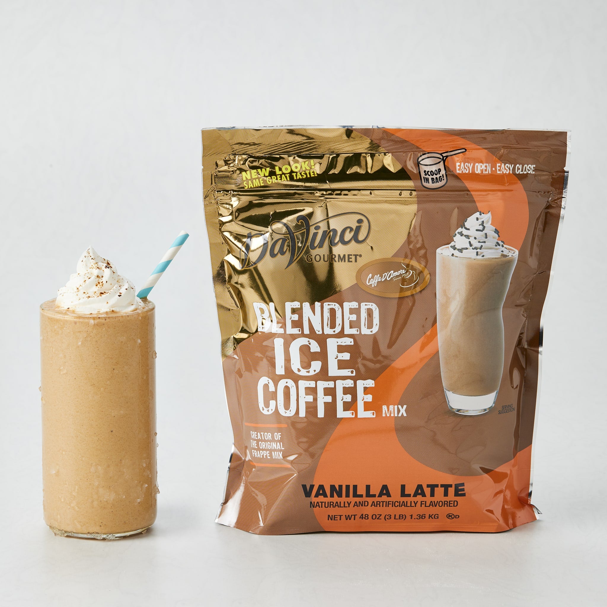 ラテ DaVinci Gourmet Vanilla Latte Blended Iced Coffee Mix