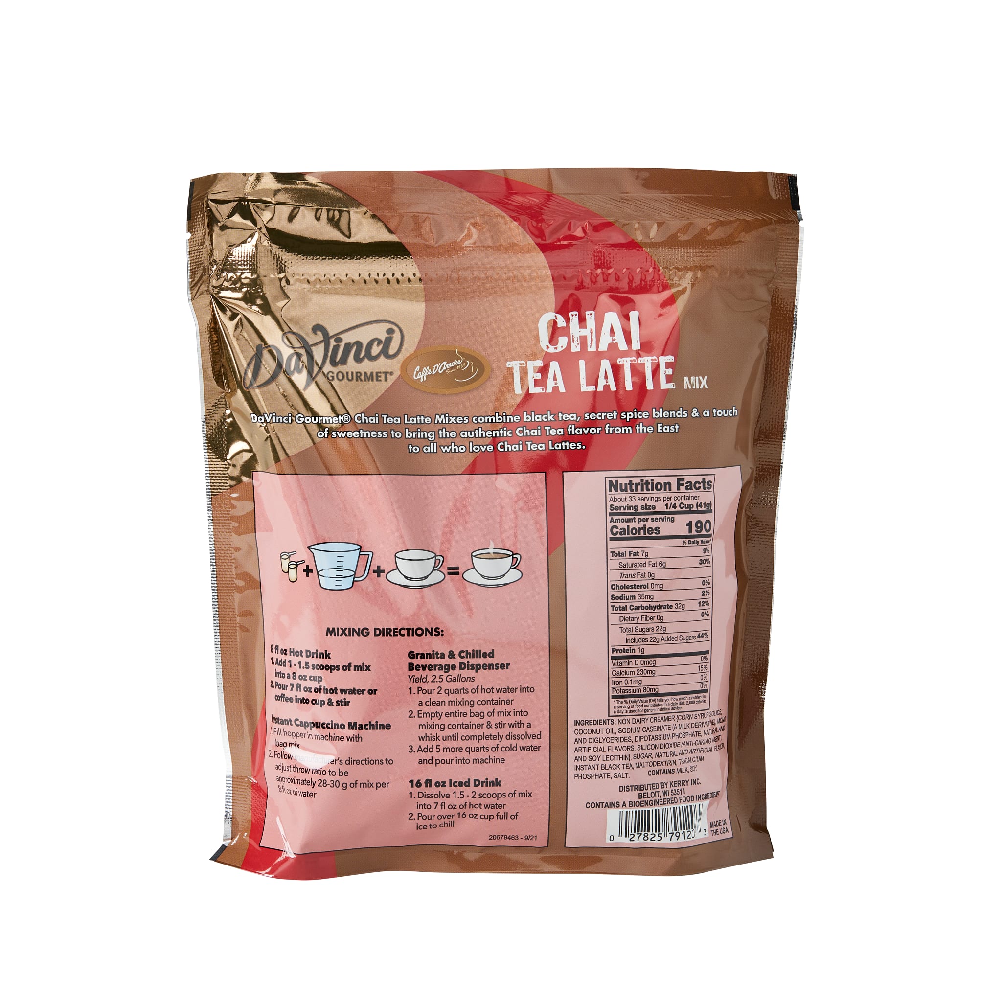 milkteaページ DaVinci Gourmet Tahitian Vanilla Chai Blended Beverage Mix