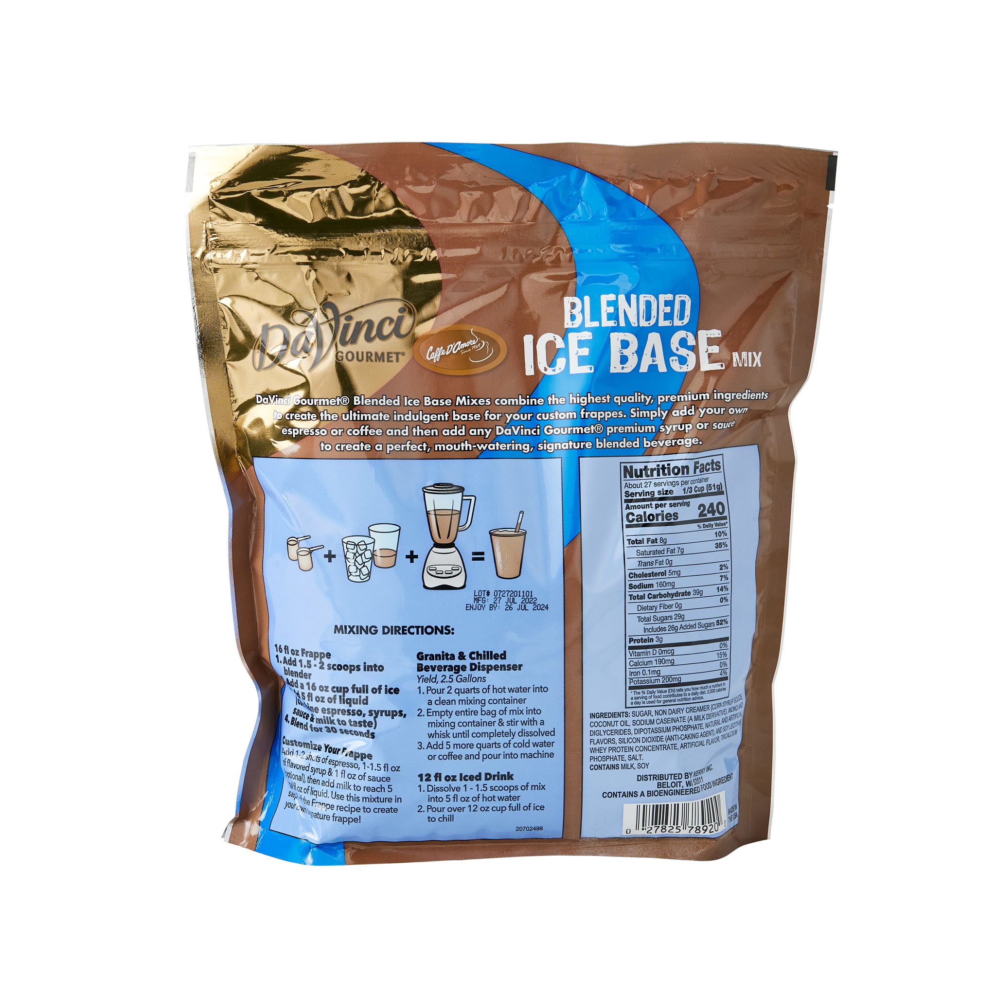 DaVinci Gourmet Vanilla Freeze Ice Blended Base Mix