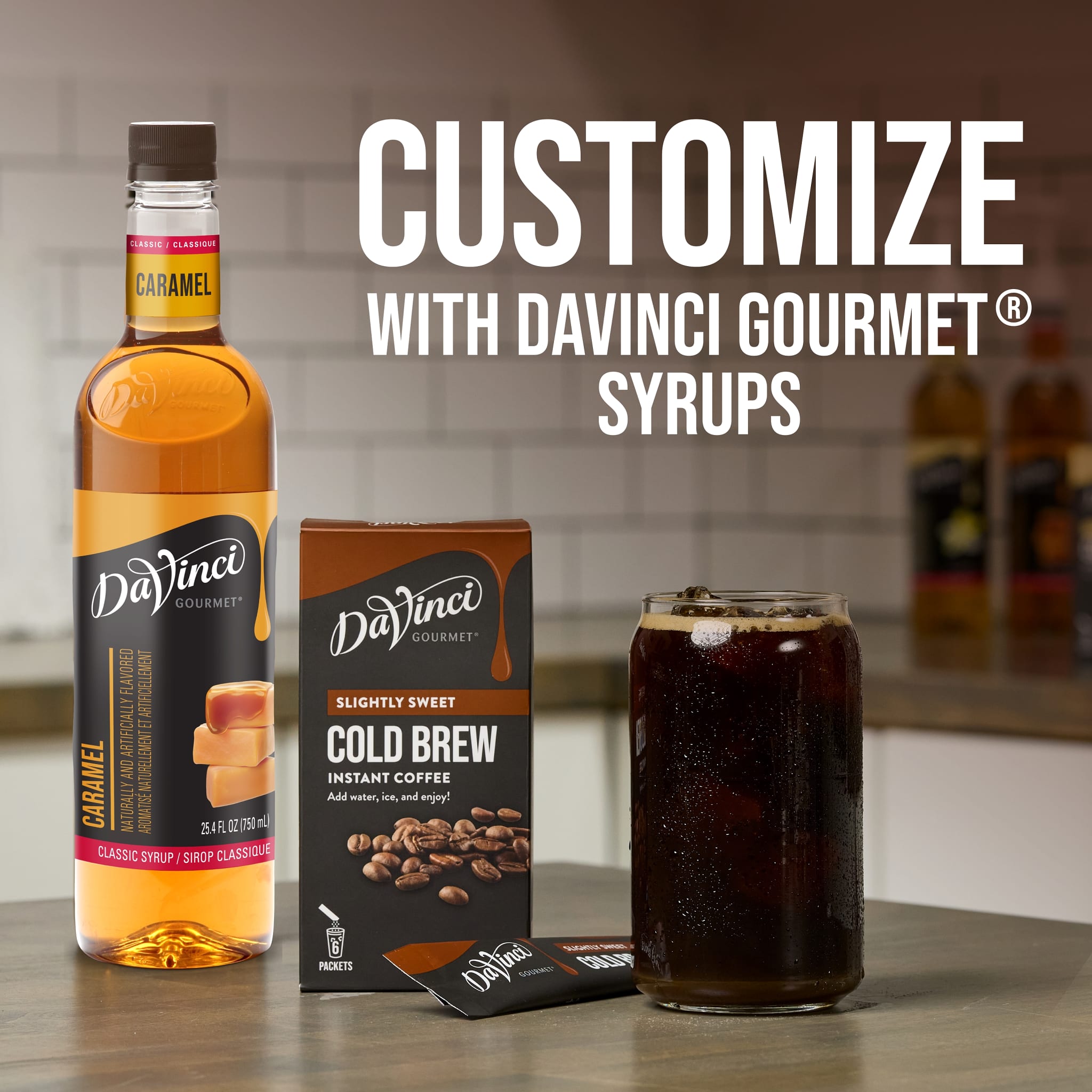 DaVinci Gourmet Slightly Sweet Cold Brew Stick Pack